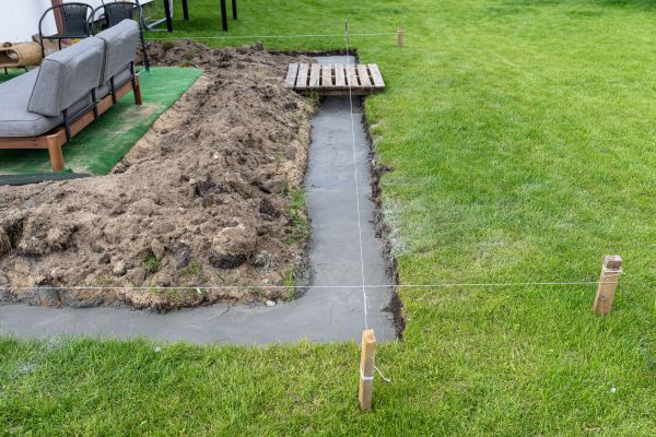 Cement Footer Installation in Westfield